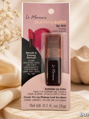 Le Mercerie Berry Pink Stunning Bold Matte Satin Lip Tint & hydrating lip stain